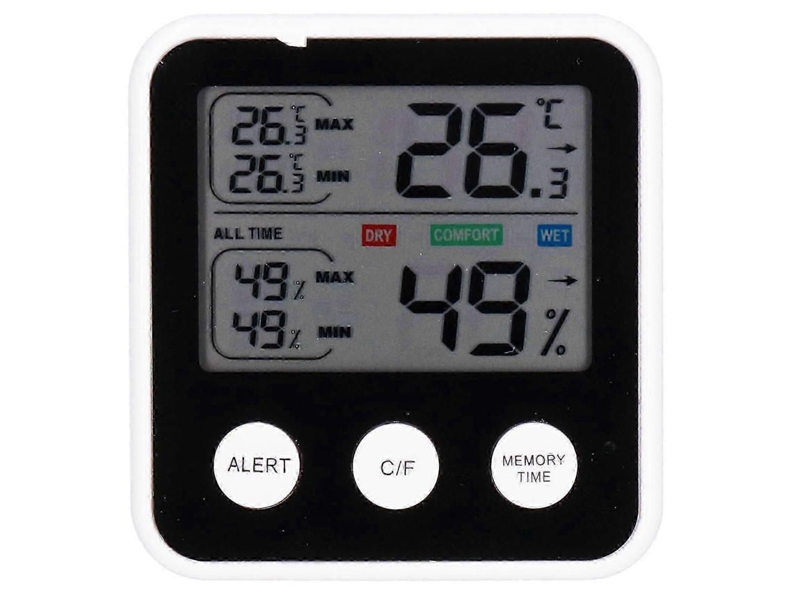 Termômetro E Higrômetro Com Visor Lcd Para Medição De Temperatura E Umidade Em Ambientes Internos.