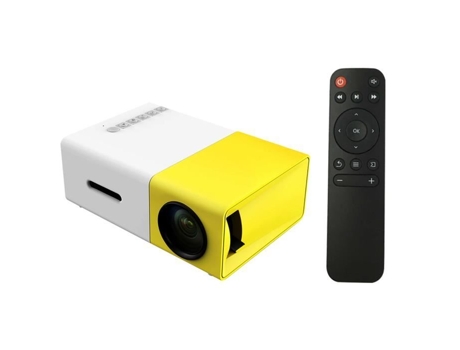 Projetor Led Yg300 Tomshoo 400 Lumens 320x240 Pixels 3d Branco