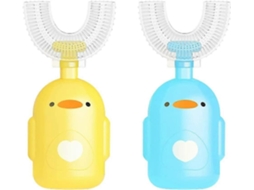 Escova de Dentes Infantil em Formato U com Cerdas Silicone para Massagem Toda a Boca, Limpeza Oral Completa 360 °, Tr GOKOCO