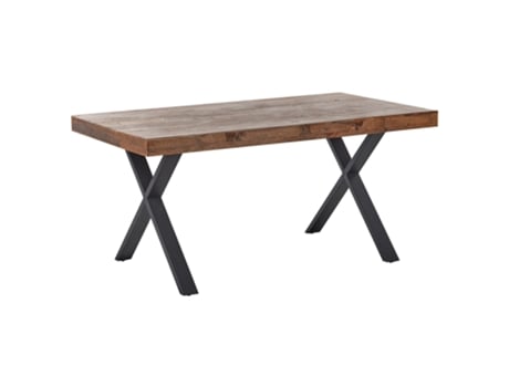 Mesa De Jantar Beliani Clifton De Pinho Madeira Escura 90x160x75
