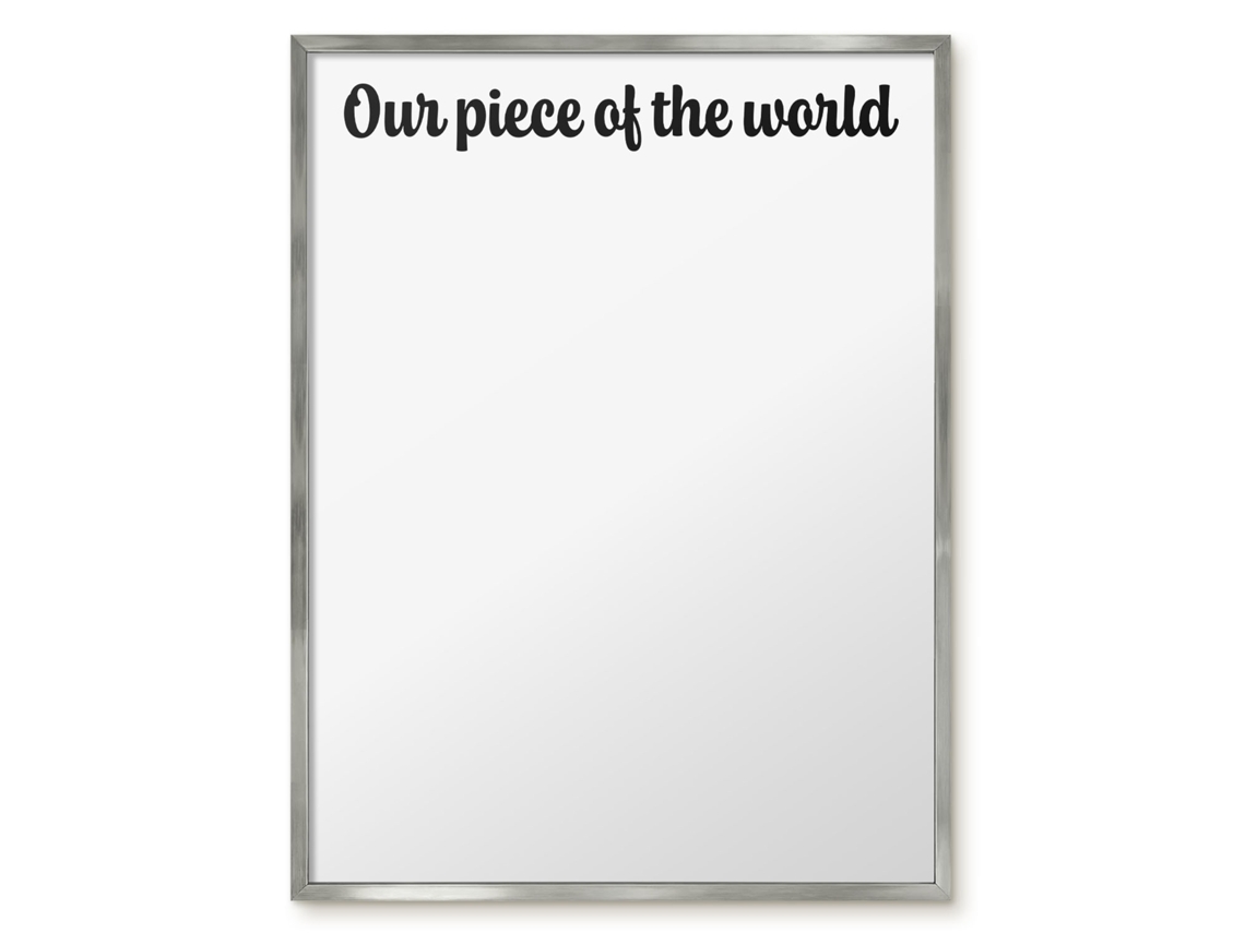 Magnetic Board Our Piece Of The World For The Living Room Espelharte (60x80 Cm)
