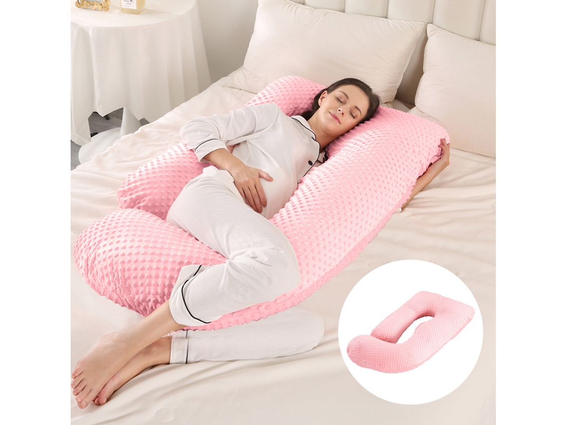Almofada para Grávidas, Travesseiro de Corpo Inteiro, Item Essencial para a Maternidade SPQMENT (65x90x175cm rosa)