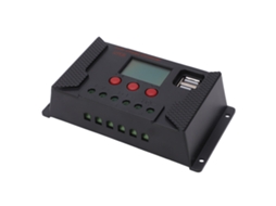 Controlador De Carga Solar Laxiscreed 12v/24v, Compatível Com Baterias De Ácido, Reconhecimento Automático De Voltagem