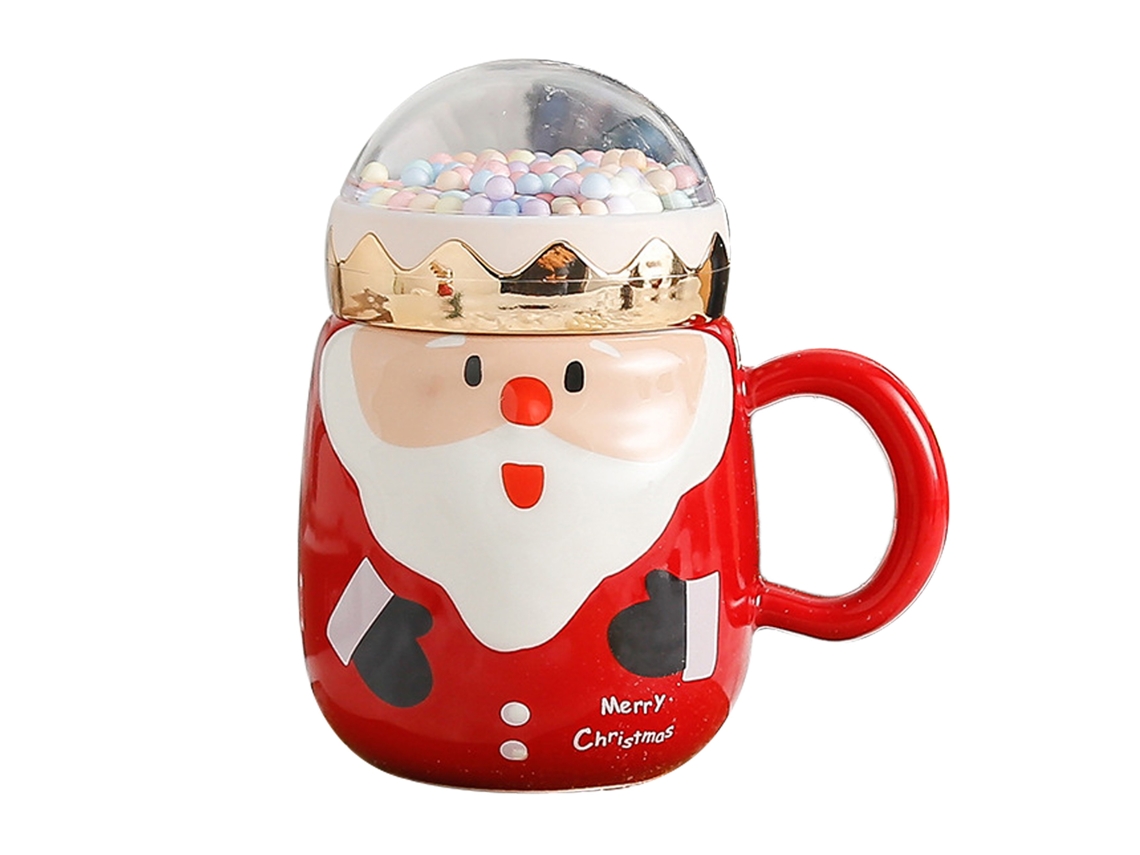 Caneca De Porcelana Papai Noel Design Presente De Férias