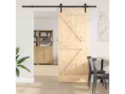 Vidaxl Porta Deslizante Narvik Natural E Preto 85 X 210 Cm (213,5 Cm)