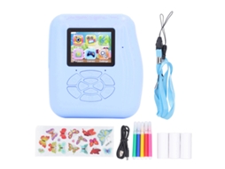 Aetheria câmera de Impressão Infantil Cute 2 Polegadas 1080p Hd 12mp Selfie Cartoon para Crianças 3 12 Anos Azul