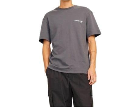 T-shirt De Homem Jj Jcoaero Ss Crew Neck Estampado Castanho (s)