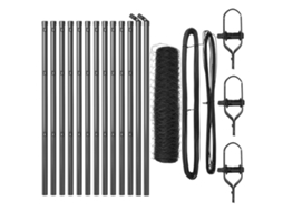 Conjunto 1 Cerca Para Jardim Vidaxl Cinzento Aço (25 X 0,4 M)