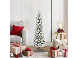 Vidaxl Árvore De Natal Artificial Branco 120 Cm Pvc, Metal E Plástico
