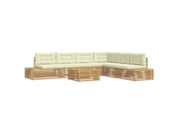 Maison Exclusive - 8 Unid. Conjunto De Sofás Para Exterior Branco