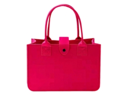Bolsa de Ombro Compacta em Feltro, Tipo Cesta de Compras Dobrável, Ideal para Uso Diário. Leve, Fácil de Limpar e com Design Prático. GOKOCO