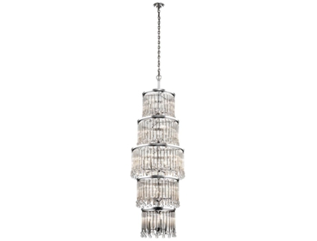 Candelabro KICHLER Kl-Piper-18P-Pc Piper Steel Crystal E14 18 Bulbos