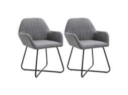 Dining Chair, Dining Chairs Vidaxl Cinzeto Tecido (n/a)