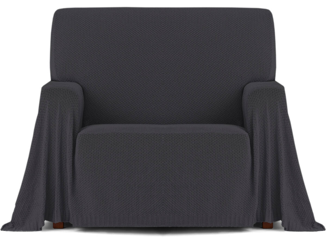 Plaid EYSA Cotonet (130 x 160 cm - Algodão - Gris Oscuro)