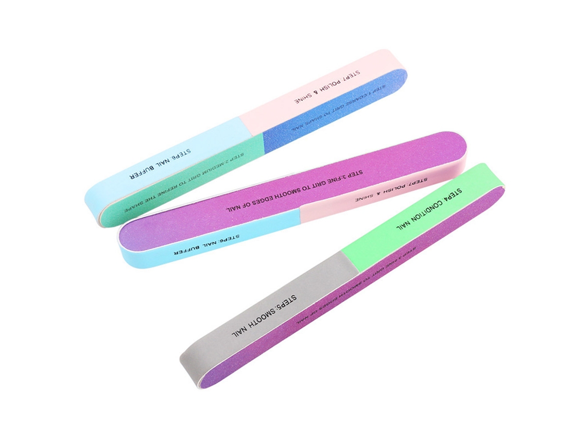 Ferramenta Multifuncional De Manicure E Pedicure: Esponjas De Lixamento, Lixas E Polidor Para Unhas Coloridas