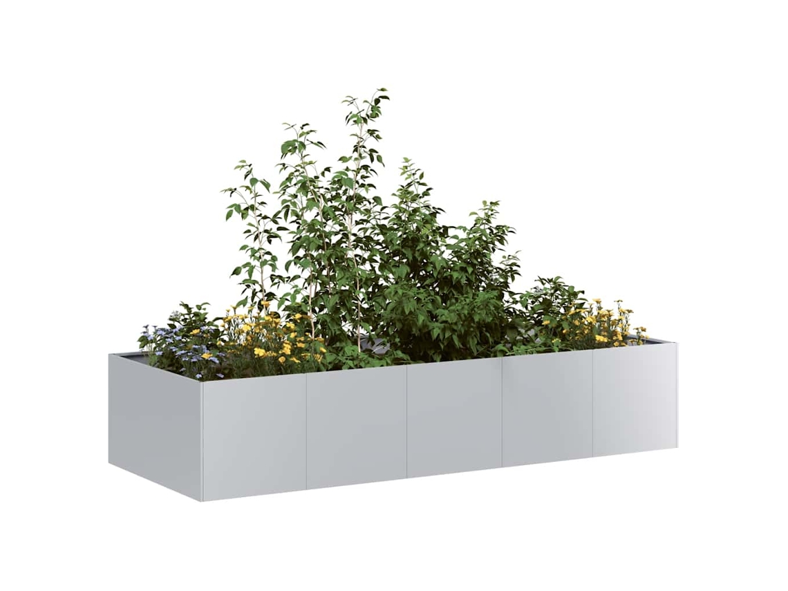 Vidaxl Planter 200x80x40 Cm Aço Galvanizado