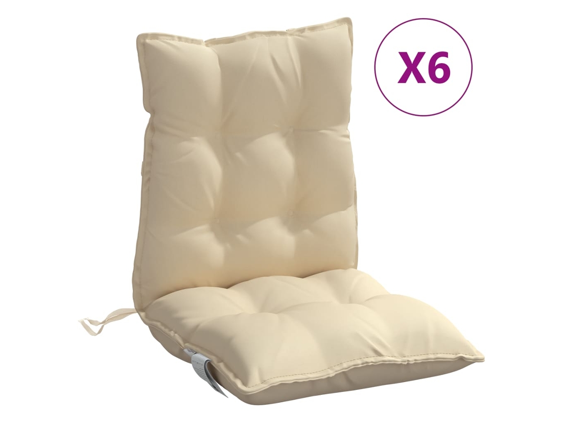 Lowback Chair Cushion, Lowback Chair Cushions Vidaxl Bege Tecido (n/a)