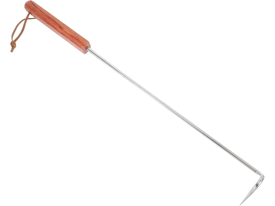 Gancho para Bife Revestido de Ferro com Design Antiderrapante e Função Versátil como Gancho para Espeto Giratório de CHABERLU