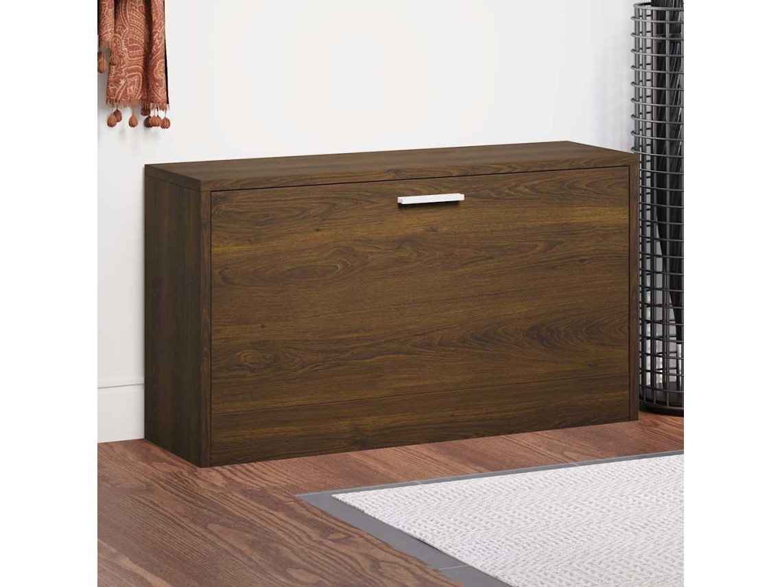 Vidaxl Banco Sapateira 80x24x45 Cm Derivados Madeira Carvalho Castanho