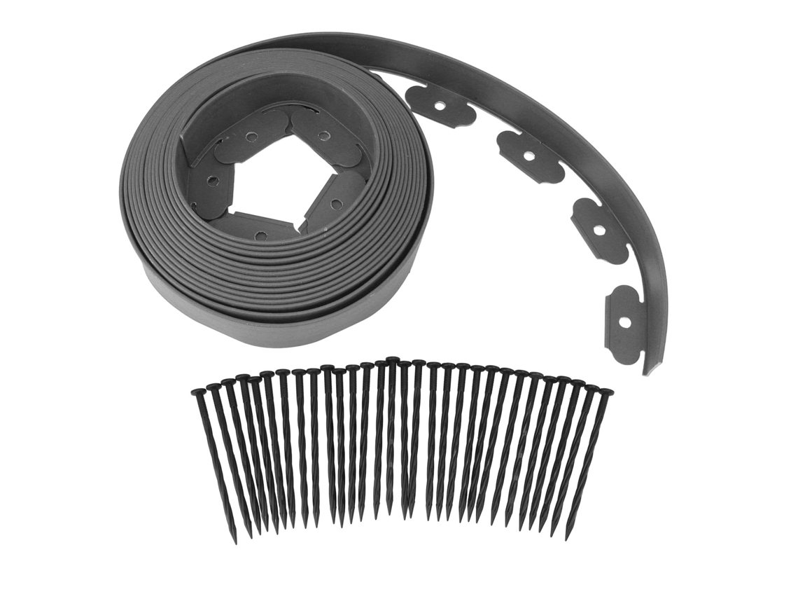 Kit Borda Jardim LAXISCREED Pe Cinza 5x5x1000cm