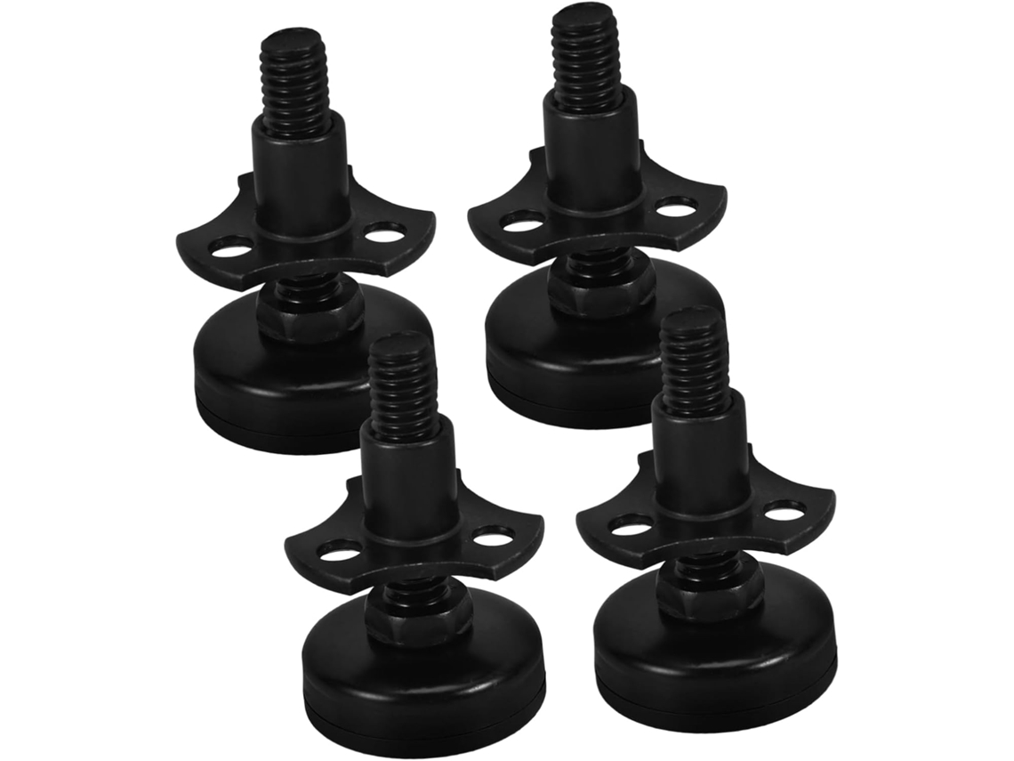 Niveladores De Pés Móveis Ajustáveis, Ajuste De Altura 0, 9 Polegadas, Aço Carbono E Plástico, Conjunto De 4 Peças Para