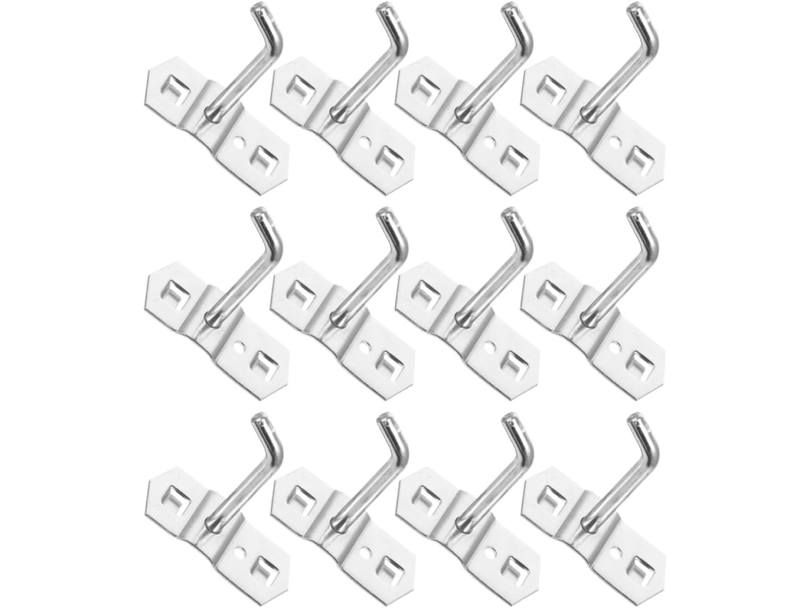 Ganchos De Metal Pendurar Em Painéis Perfurados, 12 Peças, Tamanho 50x6 Mm, Suportes De Ferramentas Resistentes