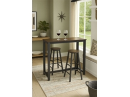 Set Bar De Mesa Alta + 2 Bancos Tycon - Preto