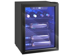 Cave de Vinho 16 Garrafas, 48l, preto, temperatura ajustável, porta reversível | S/MARCA