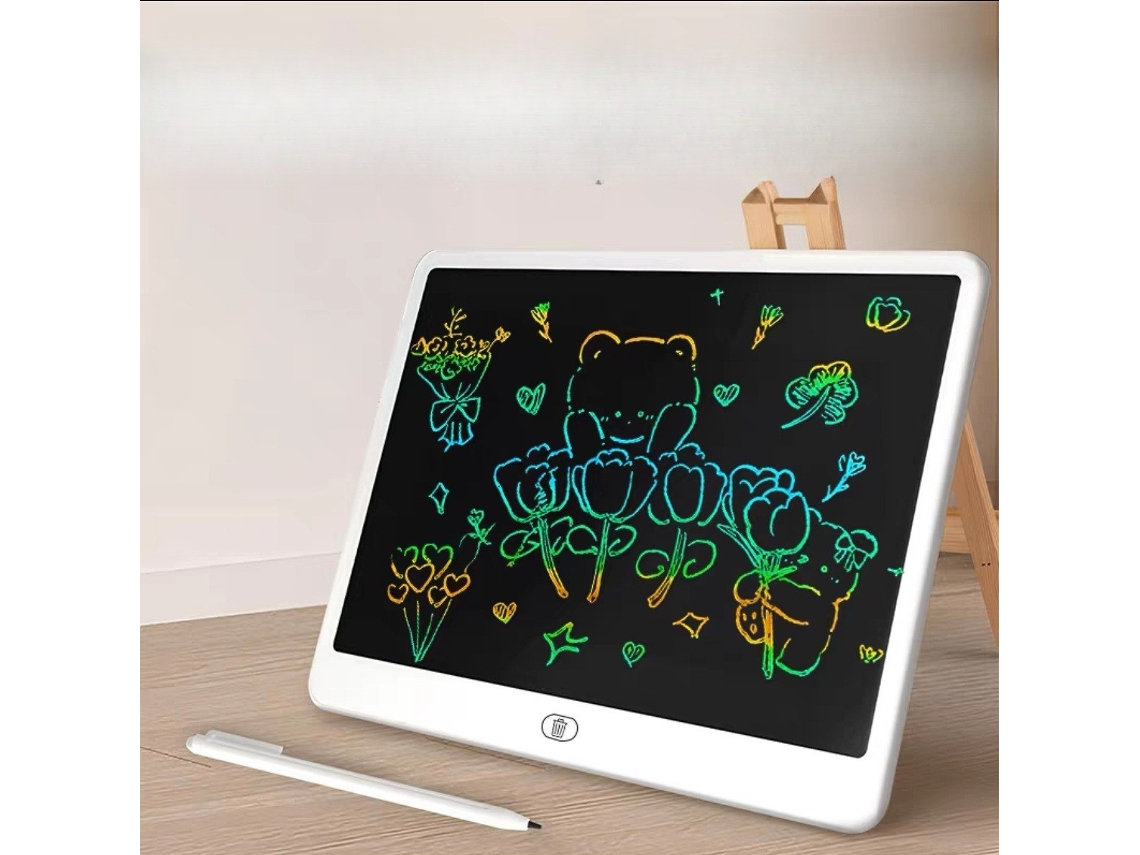 Placa De Desenho Lcd Recarregável Para Crianças, Tablet De Desenho 16 Polegadas Colorido, Presente De Natal, Branco, Panoona