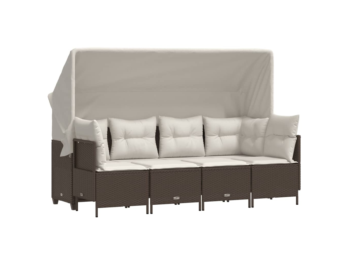 Garden Sofa Set, Garden Sofa Sets Vidaxl Marrom Rattan / Vime (n/a)