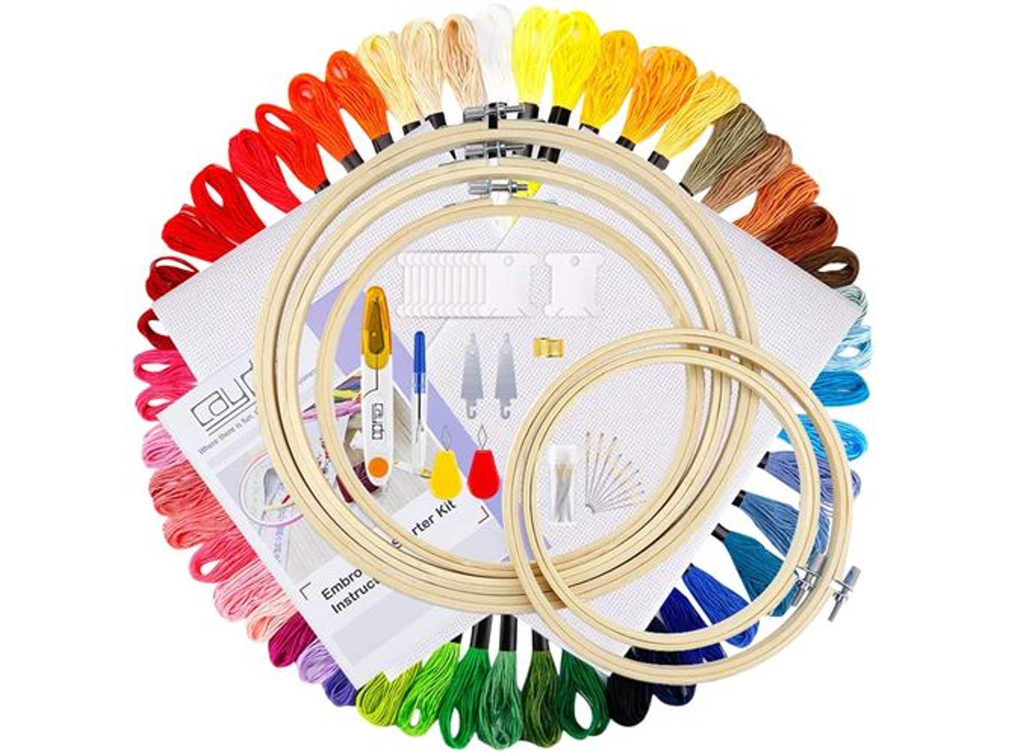 Kit De Bordado Quebra Cabeça Com Instruções 50 Cores De Linha Slowmoose