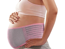 Cinta de Gravidez com Suporte Lombar e Abdominal para Gestantes, Rosa, Tamanho Gg GOKOCO