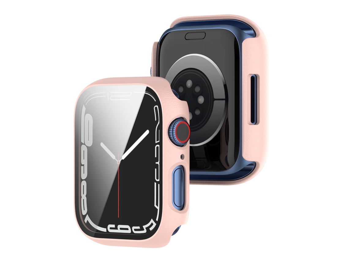 Capa para Apple Watch 9 com Protetor de Tela Pc e Vidro Temperado 41/45mm CHABERLU