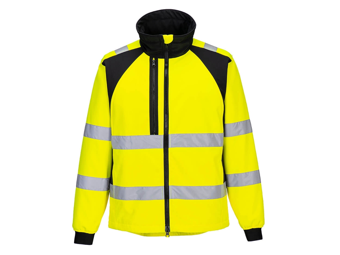 Jaqueta Softshell De Alta Visibilidade Wx2 Eco Segurança E Conforto / Amarelo Preto / L Portwest