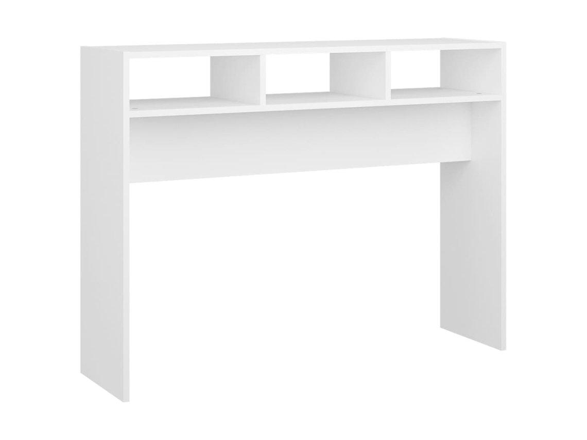 Mesa de consola 105x30x80 cm em madeira branca, exclusiva da Maison.