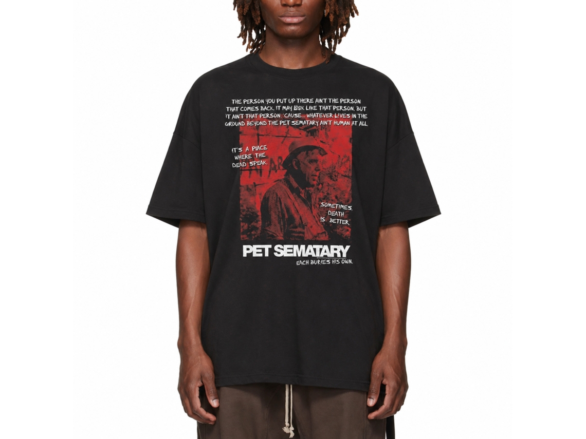 Rockinstone Pet Sematary Movie Jud Quotes Black Adult T-shirt Size:xxxl