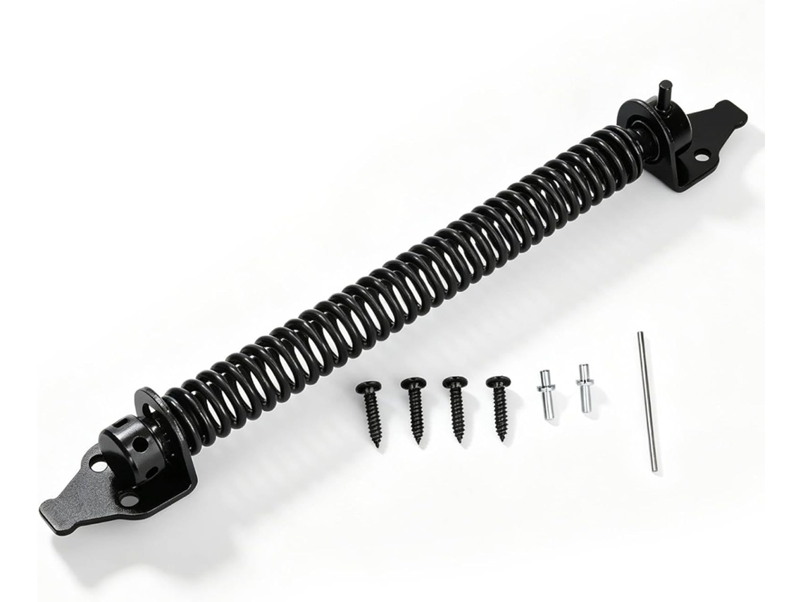 Ftvogue Fechamento Automático De Portão Com Mola Ajustável E Reforçada Para Quintal Cerca, Aço Carbono Preto, 36cm 14