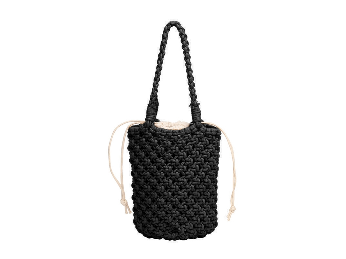 Bolsa AQUAFORGE de Corda Vazada, Trançada, Feita à Mão, Casual, Praia, Verão