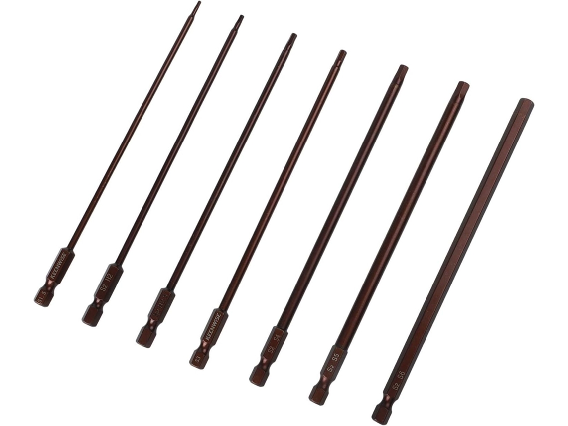 Conjunto De 7 Pontas Hexagonais 150 Mm Com Encaixe Magnético, Compatíveis Furadeiras E