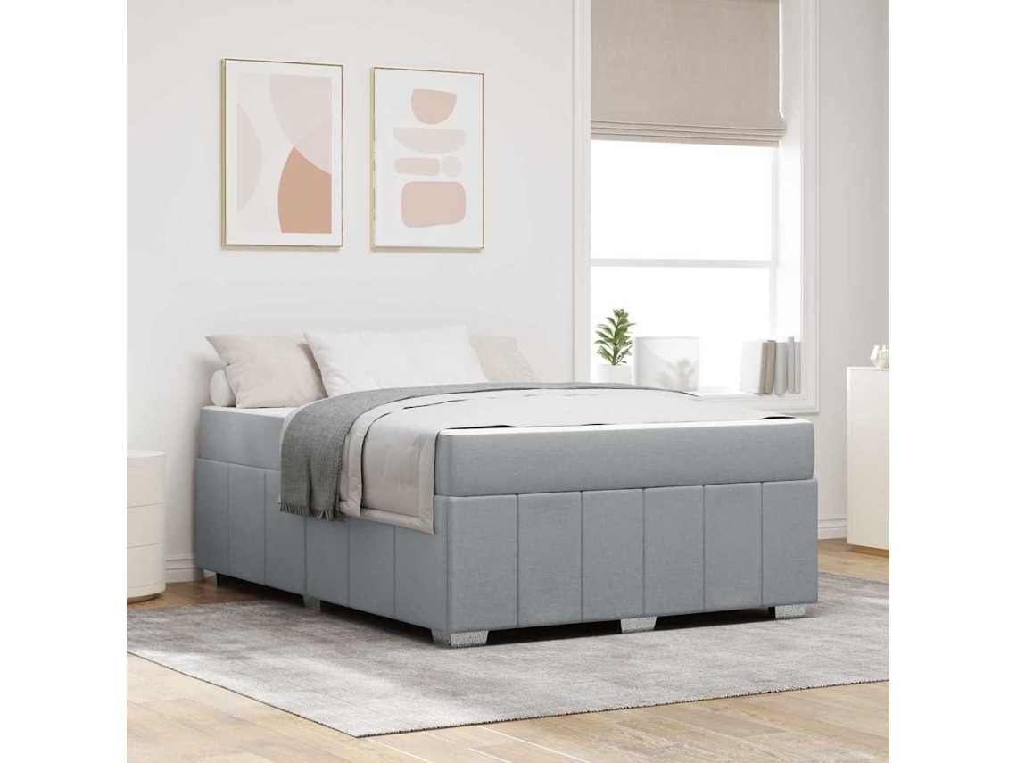 Vidaxl Estrutura Da Cama Cinzento-claro 160 X 200 Cm Tecido