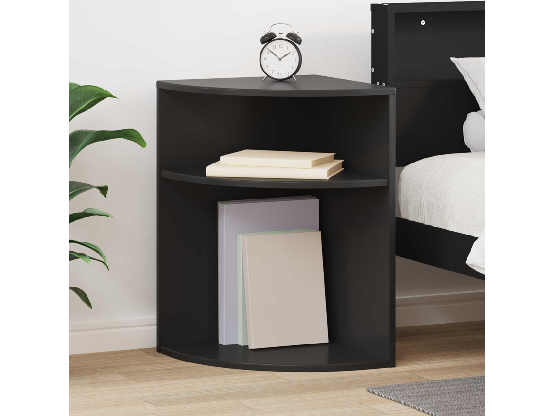 Vidaxl Mesa De Apoio Preto 39,7 X 39,7 X 60 Cm Derivados De Madeira