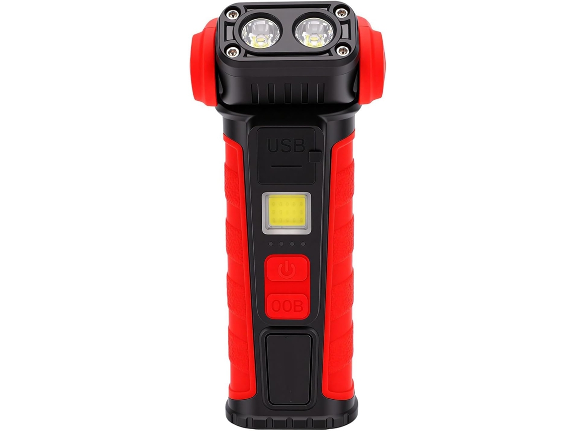 Lanterna De Trabalho Magnética Led Cob, Recarregável, Giratória, Em