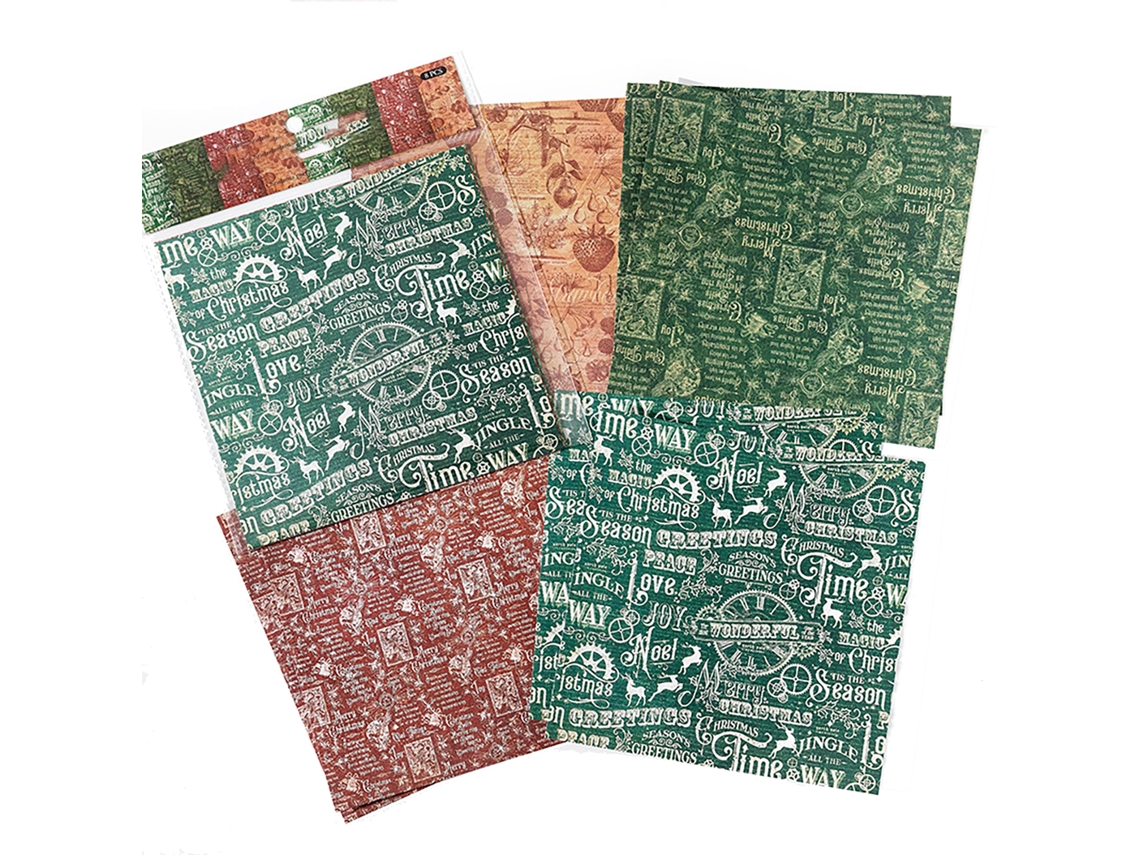 Adesivos de Natal 8 Folhas Tema Natal Decoração Scrapbook Manual Diy Presente | S/MARCA