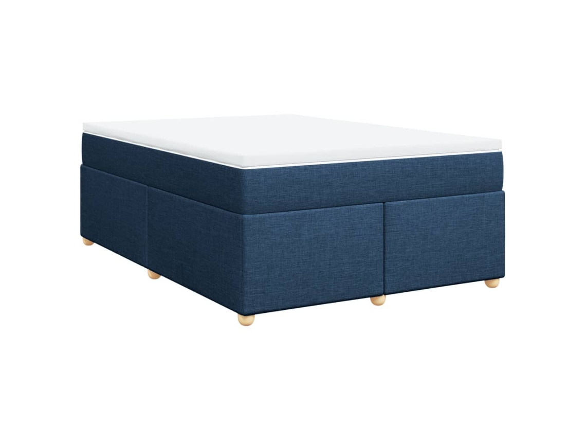 Box Spring Bed, Box Spring Beds Vidaxl Azul Tecido (140 X 200 Cm)