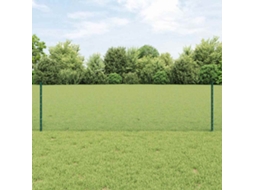 Vidaxl Cerca De Arame Soldado Com Postes 50 X 0,6 M Verde Malha