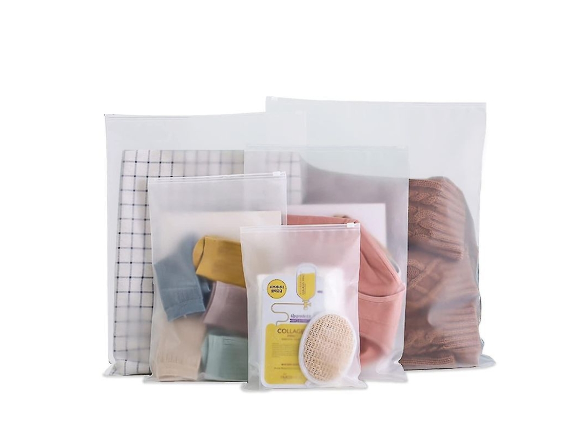 20 Bolsas De Armazenamento Reutilizáveis Com Zíper Para Viagem, 5 Tamanhos Mistas, Design Opaco, Multifuncional
