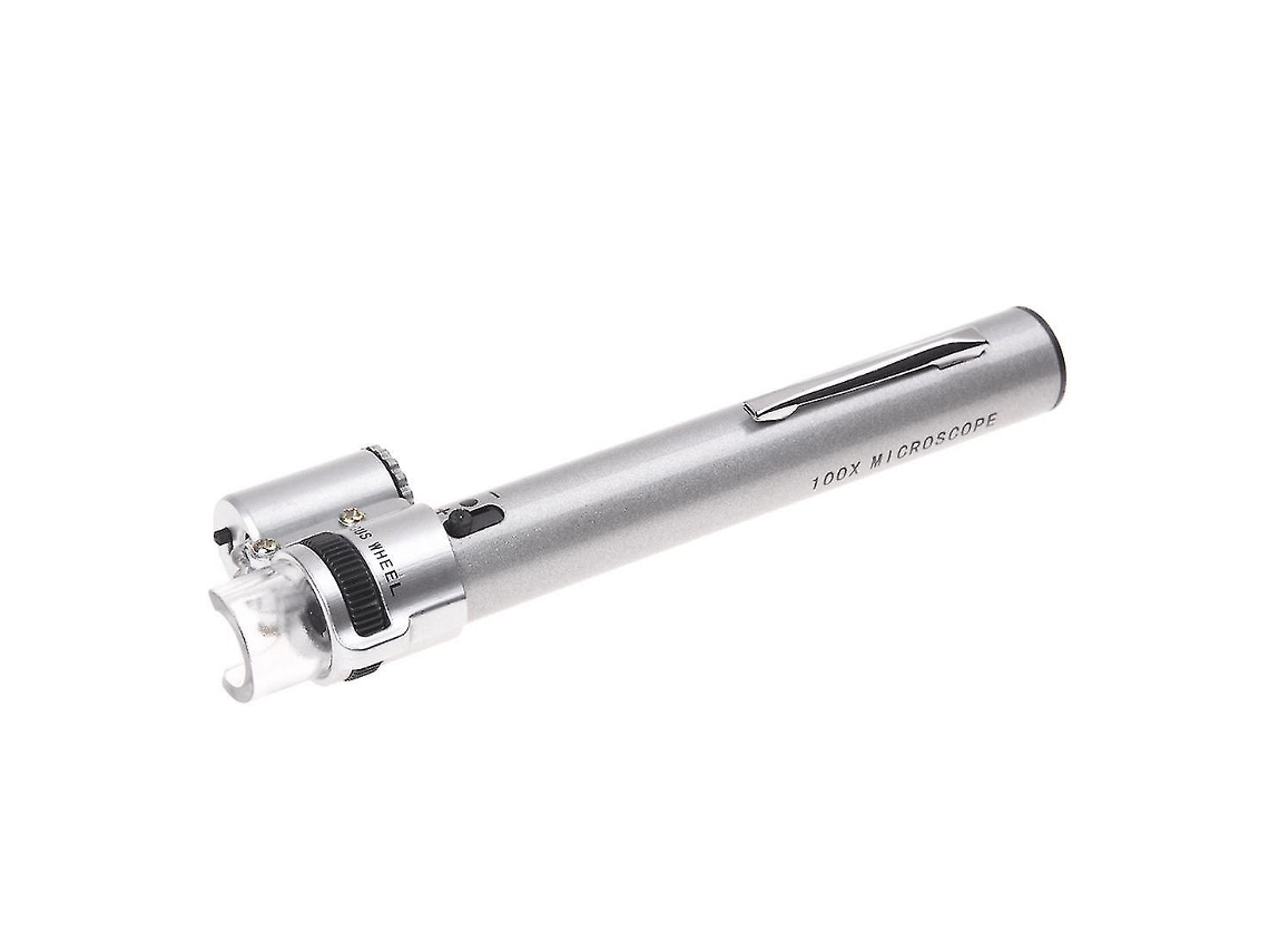 Lanterna Portátil Com Clipe Para Joias, 100x De Aumento, Luz De Led, Mini Lupa, Caneta Com Zoom. Aquaforge