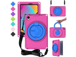 Capa Híbrida Eva‑pc Anti‑choque Com Moldura Halinuia, Cor Rosa‑vermelha Para Tcl Tab 8 Le / Wifi 2023