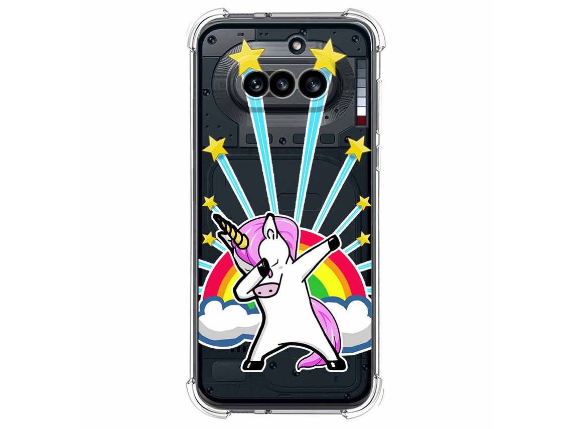 Capa Tumundosmartphone Transparente De Silicone À Prova De Choque Para Nothing Phone 4a 5g Com Estampa De Unicórnio