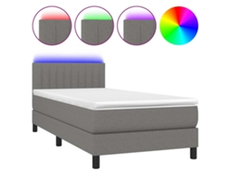 Box Spring Bed, Box Spring Beds Vidaxl Cinzeto Tecido (80 X 200 Cm)